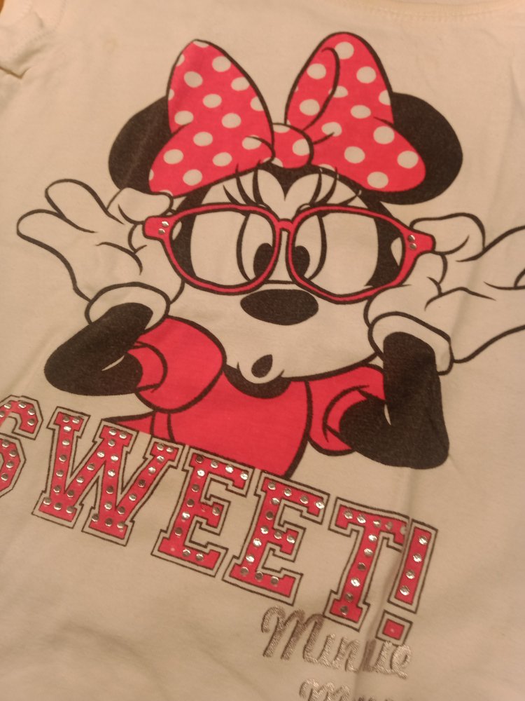 weisses T-Shirt Minnie Maus