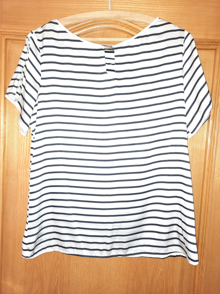 Esprit, T-Shirt aus zwei Stoffen - Gr.40