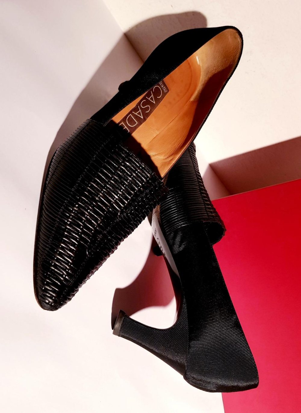 Damen Pumps High-Heels 6,5cm schwarz Damenschuhe Gr. 9