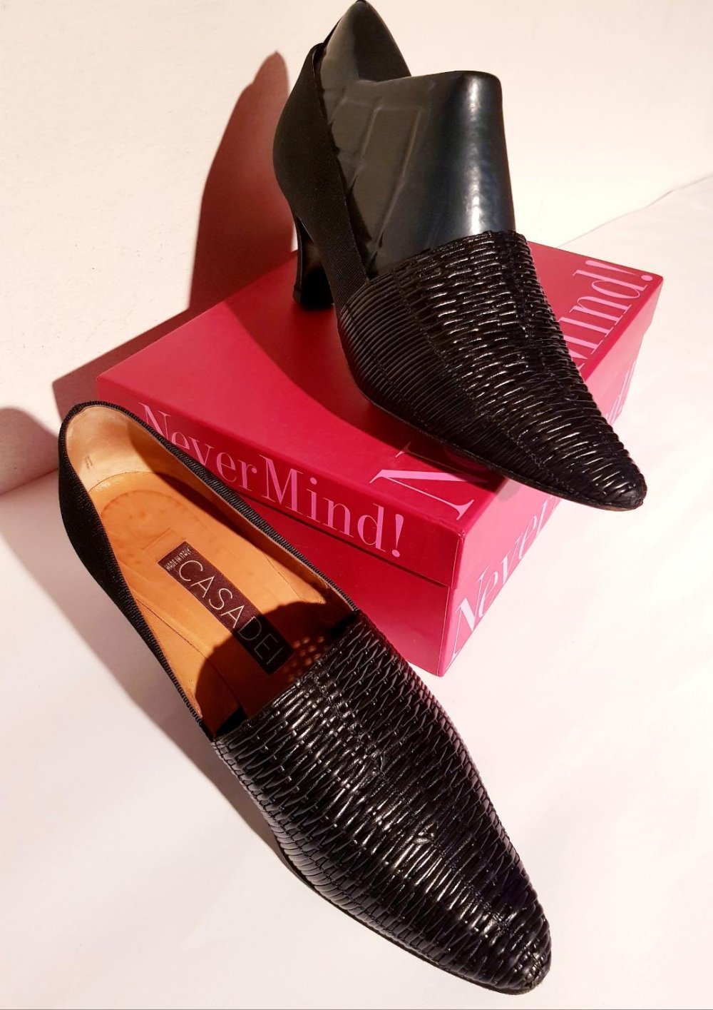 Damen Pumps High-Heels 6,5cm schwarz Damenschuhe Gr. 9