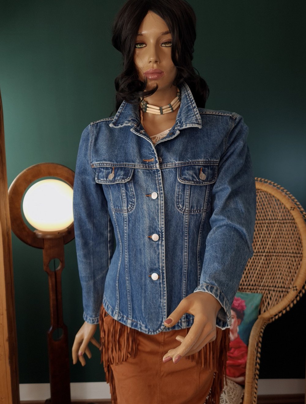 True Vintage Sreet One Damen Jeansjacke 100% Baumwolle weiblich 90er