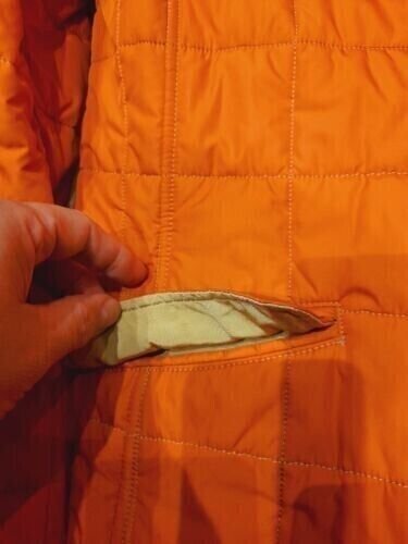 Mabrun Designer Damen Steppjacke lange Jacke orange rost Gr.M / L 38/40