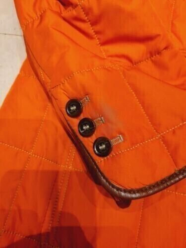 Mabrun Designer Damen Steppjacke lange Jacke orange rost Gr.M / L 38/40