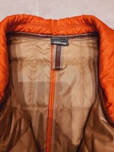 Mabrun Designer Damen Steppjacke lange Jacke orange rost Gr.M / L 38/40