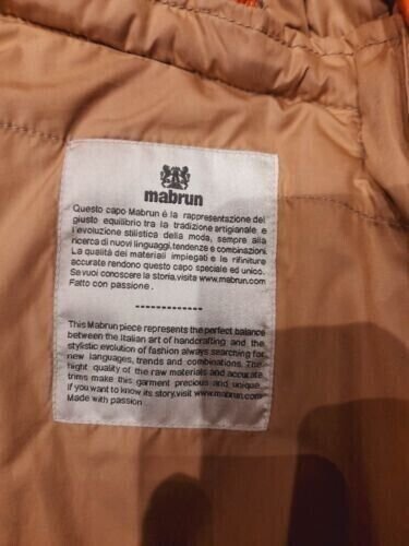 Mabrun Designer Damen Steppjacke lange Jacke orange rost Gr.M / L 38/40