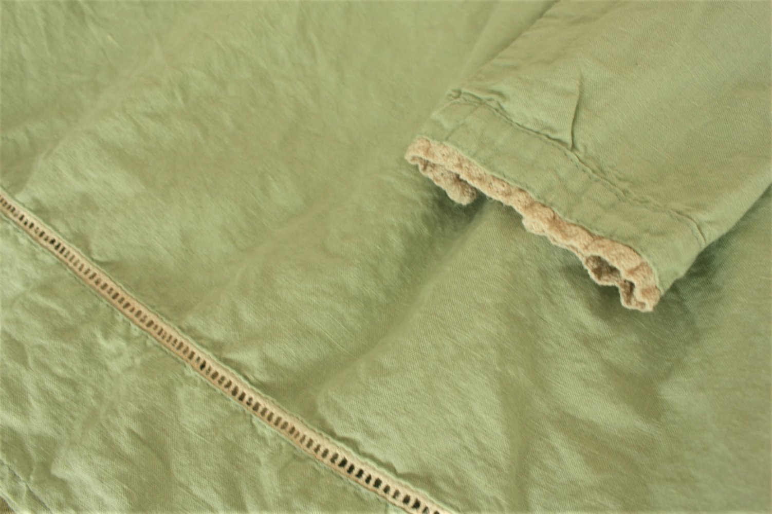 Oberteil in Mint mit Spitze – Vintage Stil / Mori Girl