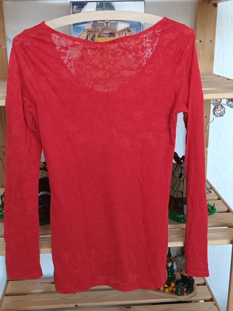 Damen Shirt H&M Rot Langarm 