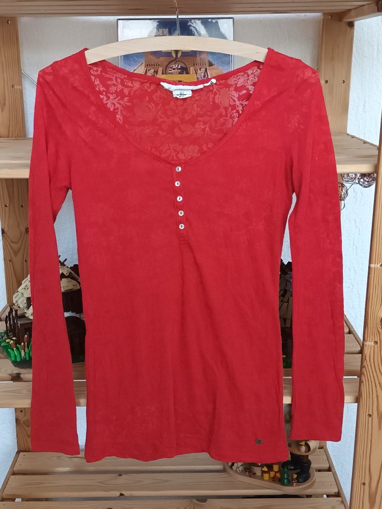 Damen Shirt H&M Rot Langarm 