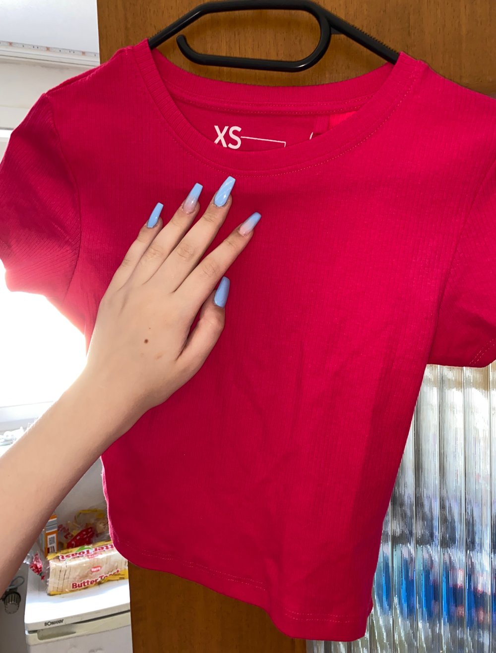 Pinkes bauchfreies Shirt neu von new Yorker in Gr XS