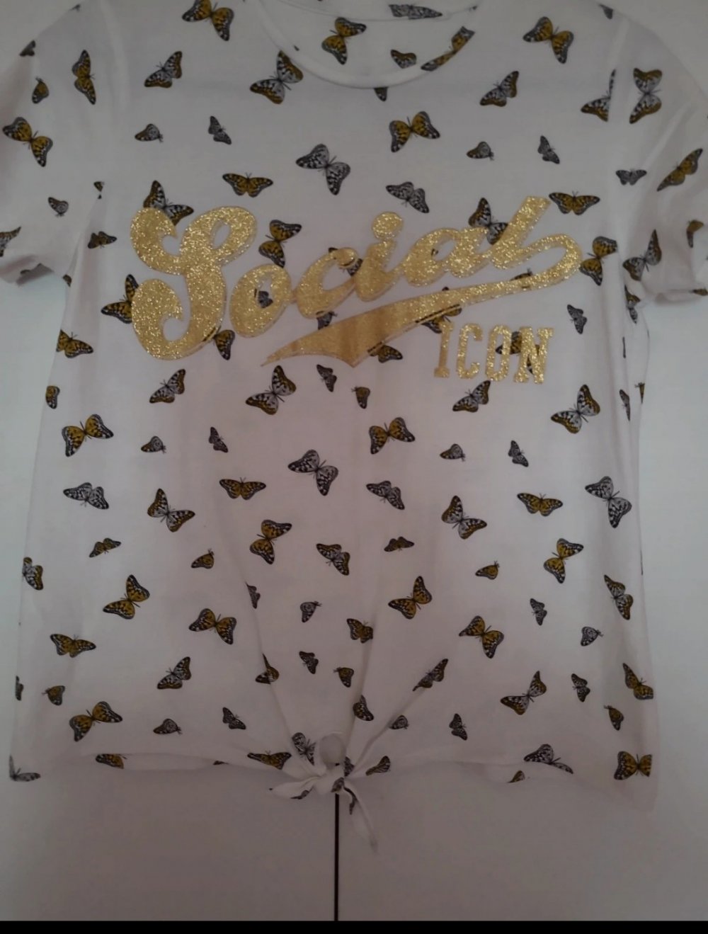 Mädchen Sommershirt mit Schmetterlingen