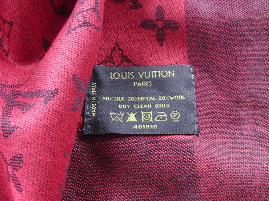 Louis Vuitton Schal Burgunderrot/Schwarz - 140x140cm 