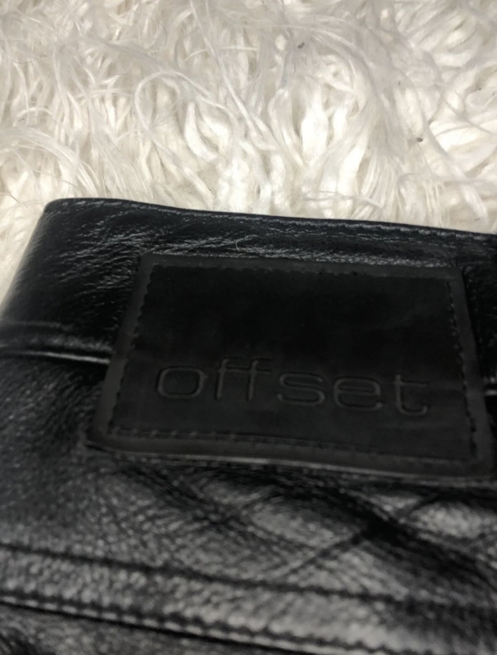 schwarze High Waist Biker Leder Hose