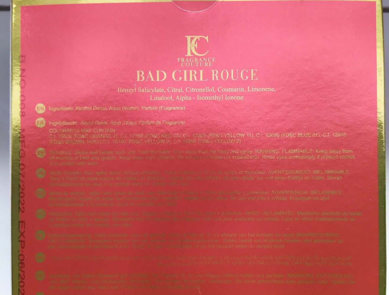 Parfum bad Girls Rouce 100ml