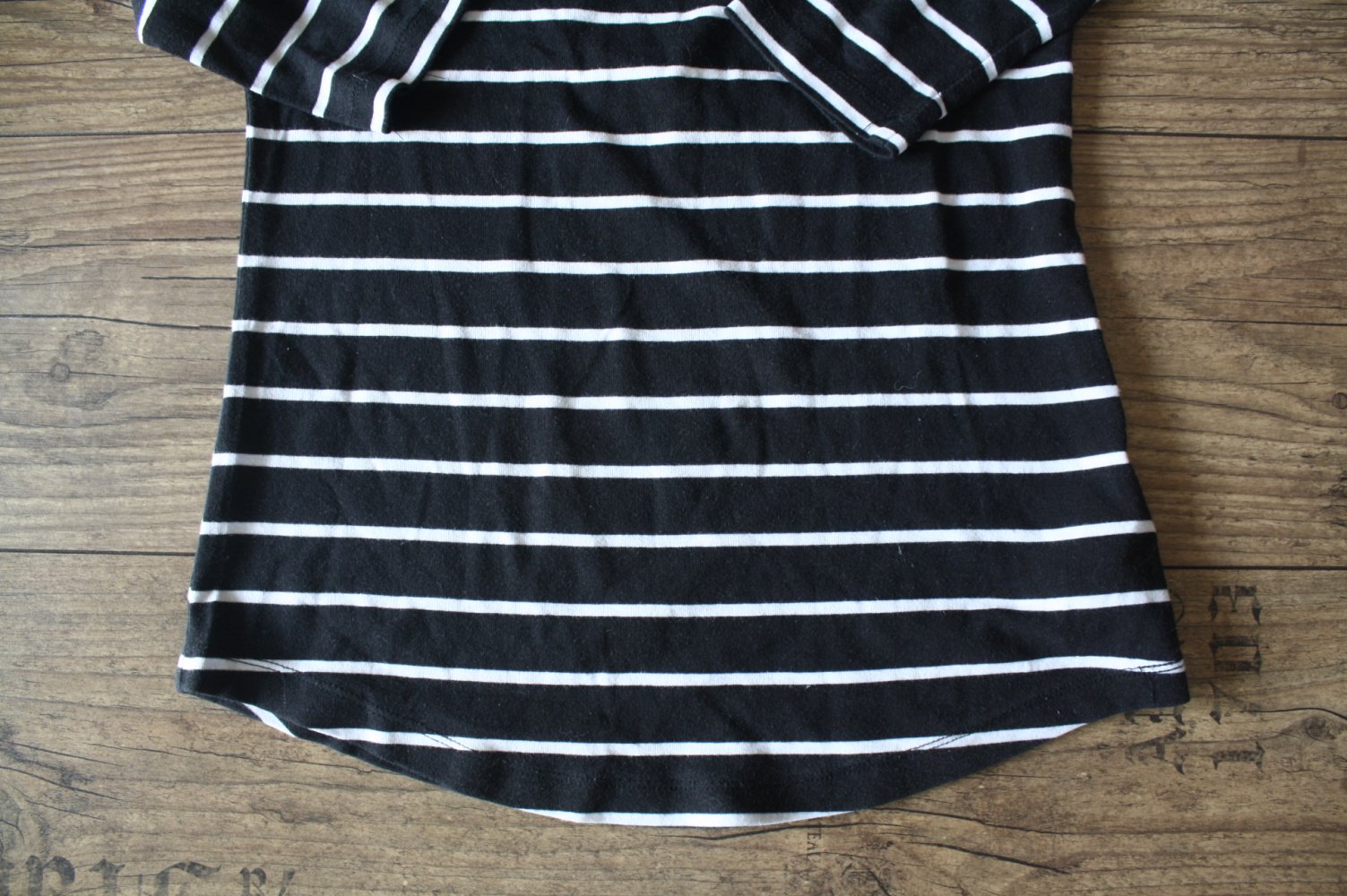 Arabella Addison 3/4 Langarmshirt Ringelshirt Shirt 38 40 geringelt unten rund abgerundet Jerseyshirt