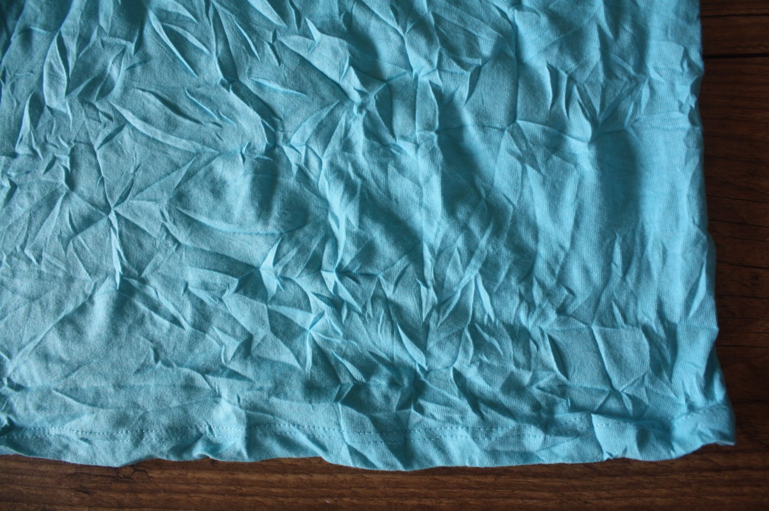 Peckott Türkises Shirt Tshirt Crincleshirt Sommershirt Jerseyshirt neuwertig 34 36 Basicshirt zum Schnüren