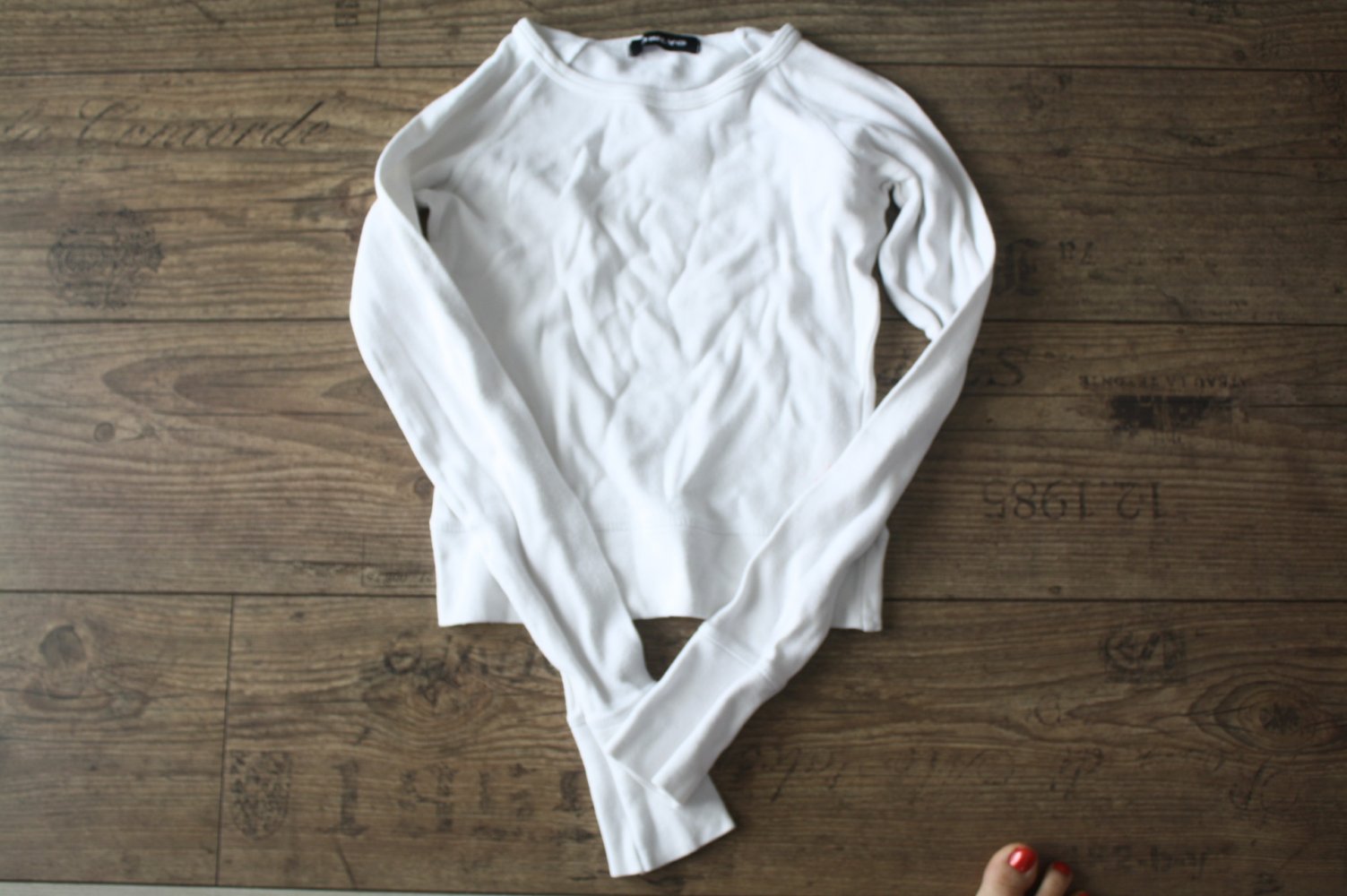 Only Langarmshirt weiss Shirt Sweatshirt XXS 32 Baumwollshirt