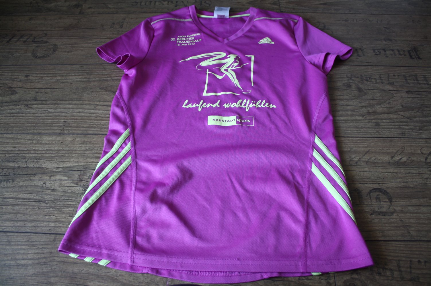 Adidas Vintage Retro Sport Shirt T_Shirt lila Damen Shirt Laufshirt Fitness xs S