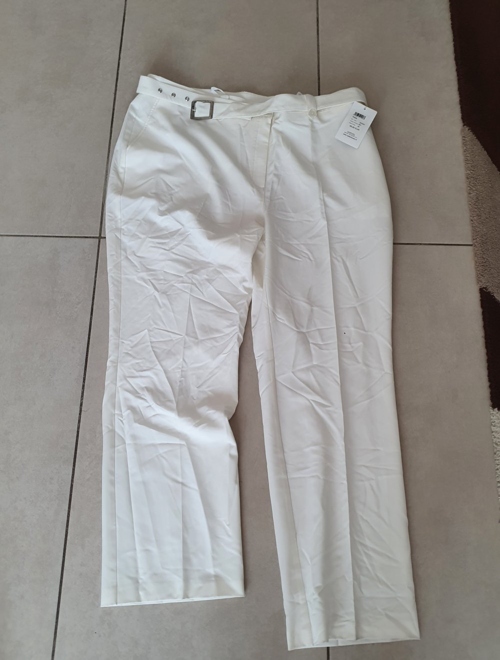 Weiße Stoffhose