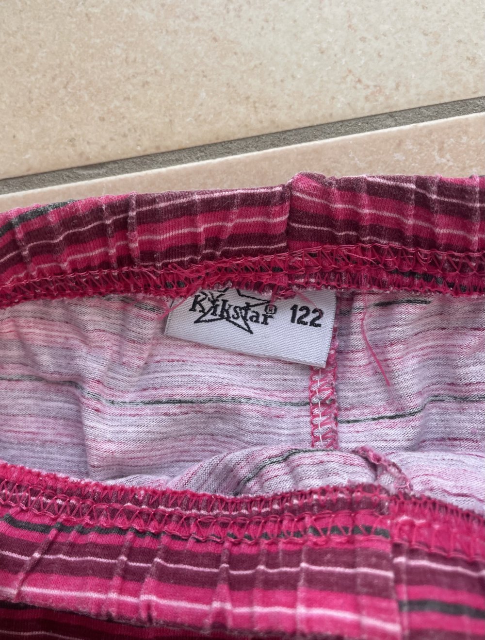 Schlafanzughose gestreift Pink Mädchen