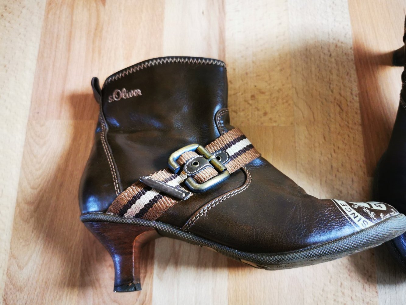 Schicke braune Damen- Stiefeletten von „s.Oliver“, Gr. 38