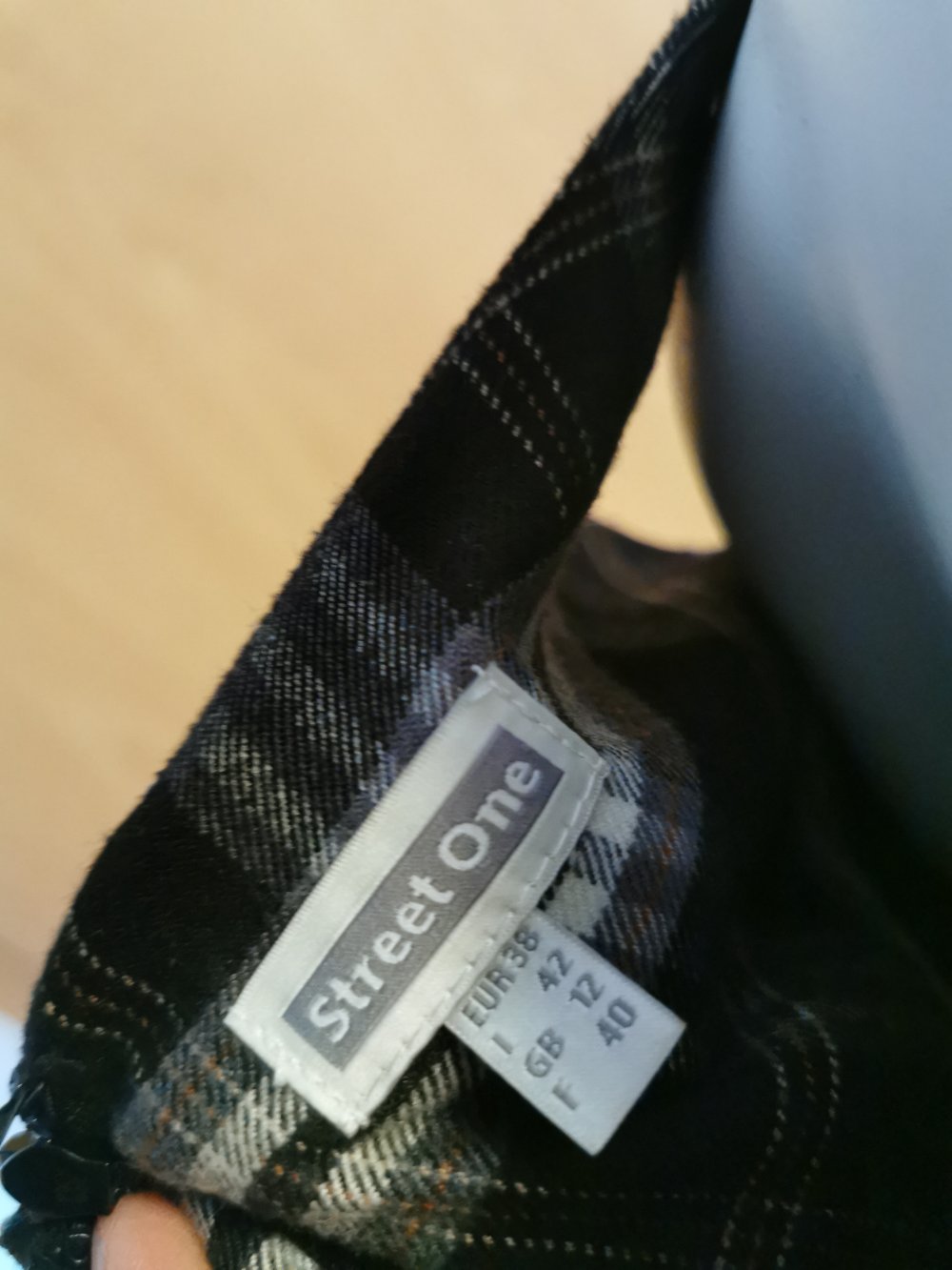 schwarz kariertes Damen- Business- Kleid, von „Street one“, Gr. 38