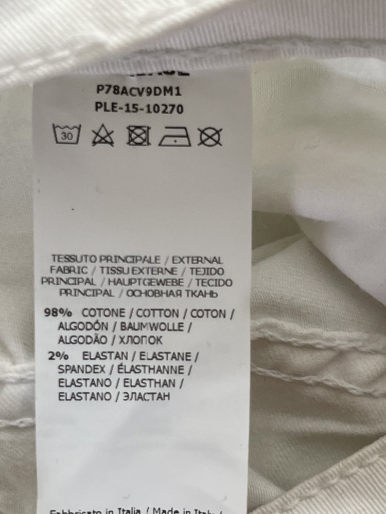 Weiße PLEASE Jeans aus Italien - Größe XS