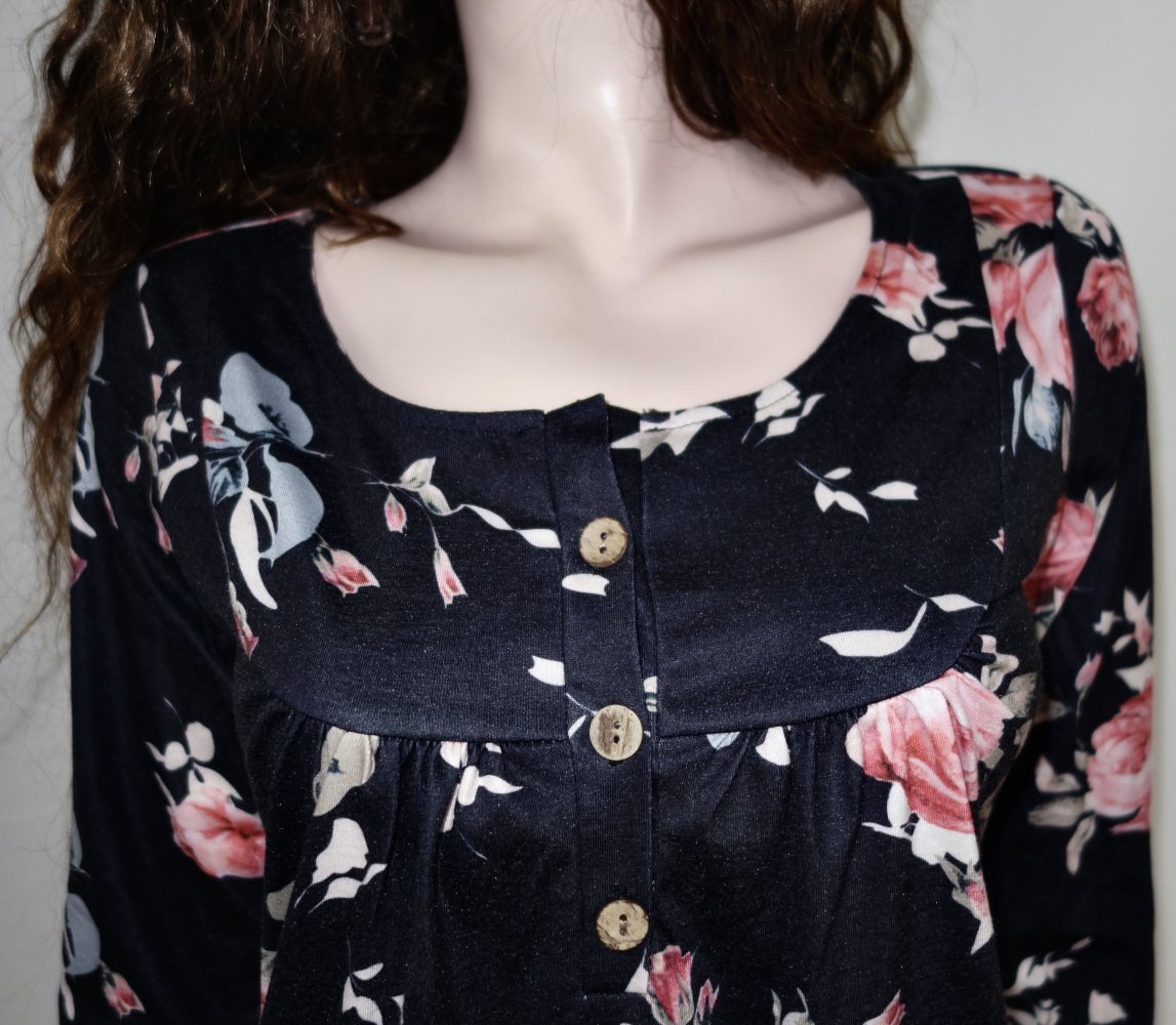 Rosen - Tunika / Shirt / Oberteil / Bluse, Gr. S/M