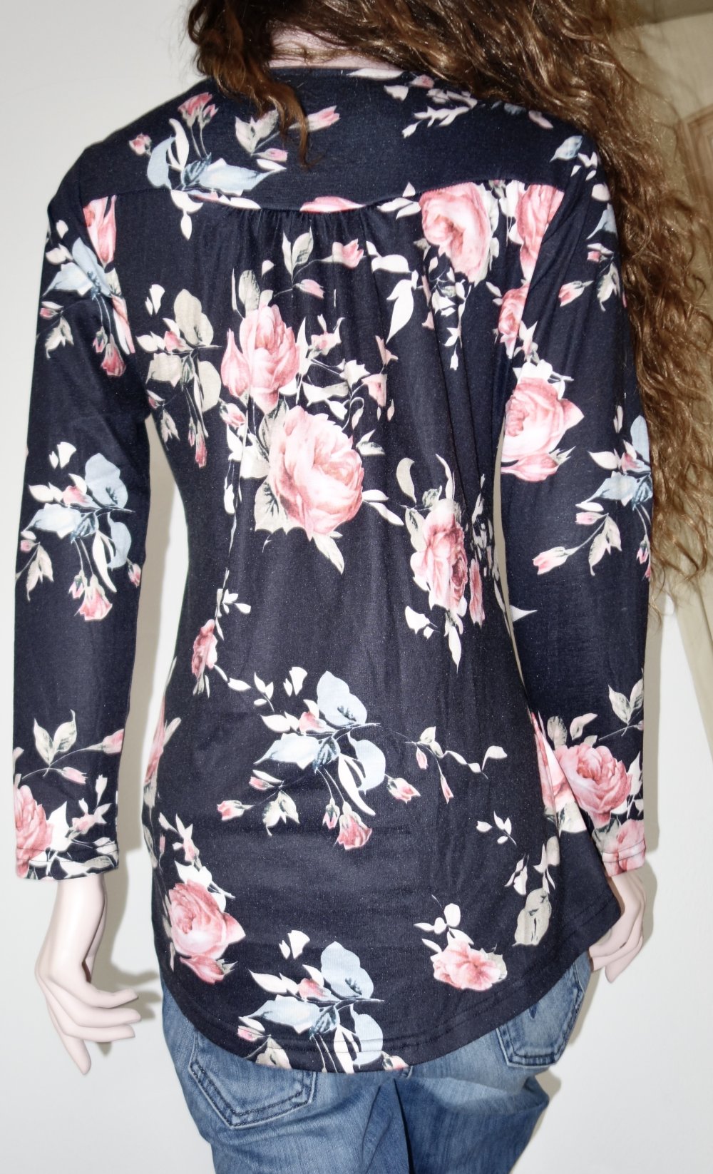 Rosen - Tunika / Shirt / Oberteil / Bluse, Gr. S/M