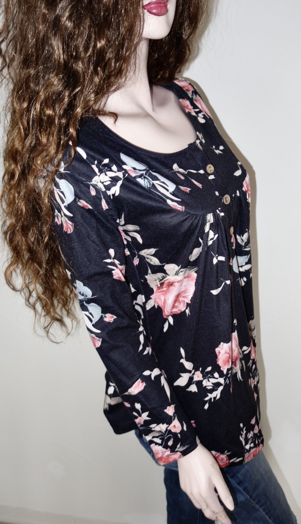 Rosen - Tunika / Shirt / Oberteil / Bluse, Gr. S/M