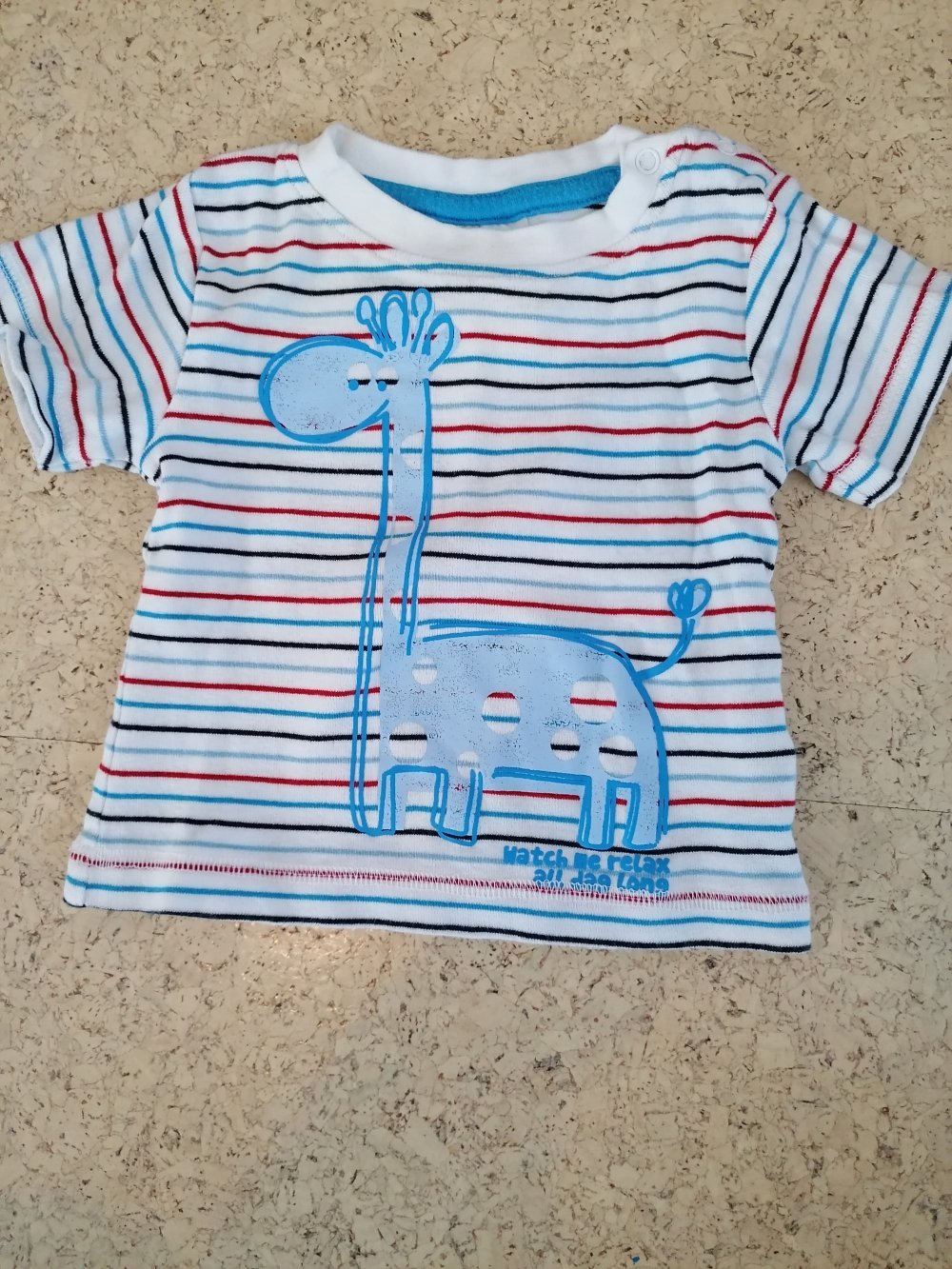 T -Shirt, Gr. 62, Streifen, Giraffe