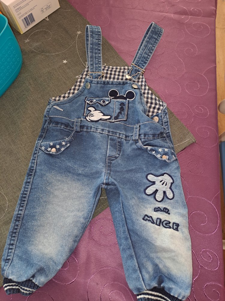 Latzhose baby mickey Mouse gr 68