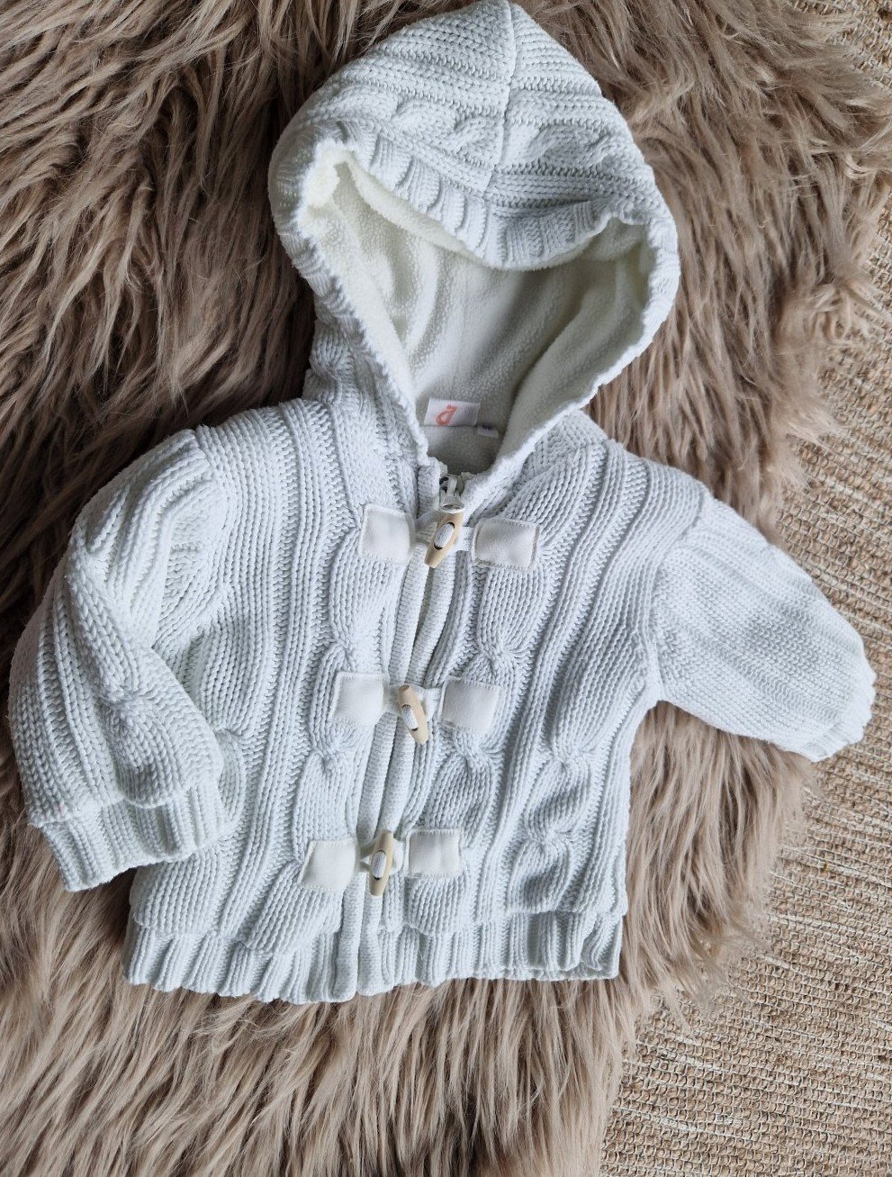 warme kuschelige Jacke Strickoptik 62