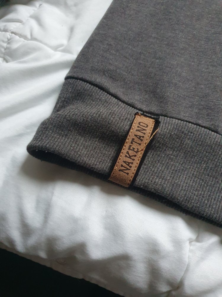 Naketano Pulli Pullover Hoddie Kapuze grau L NEU