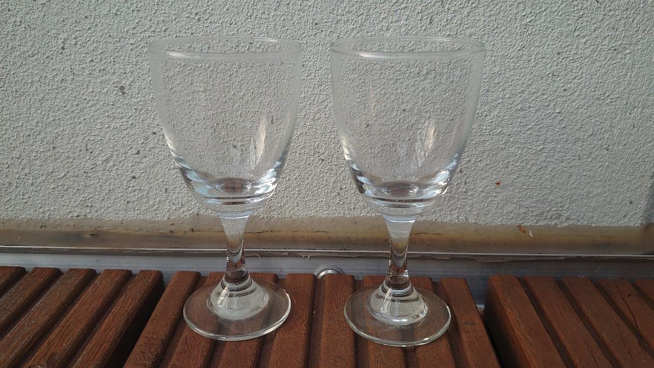 Glas Gläser Likörglas 2 Stück 70er / 80er Jahre original Vintage