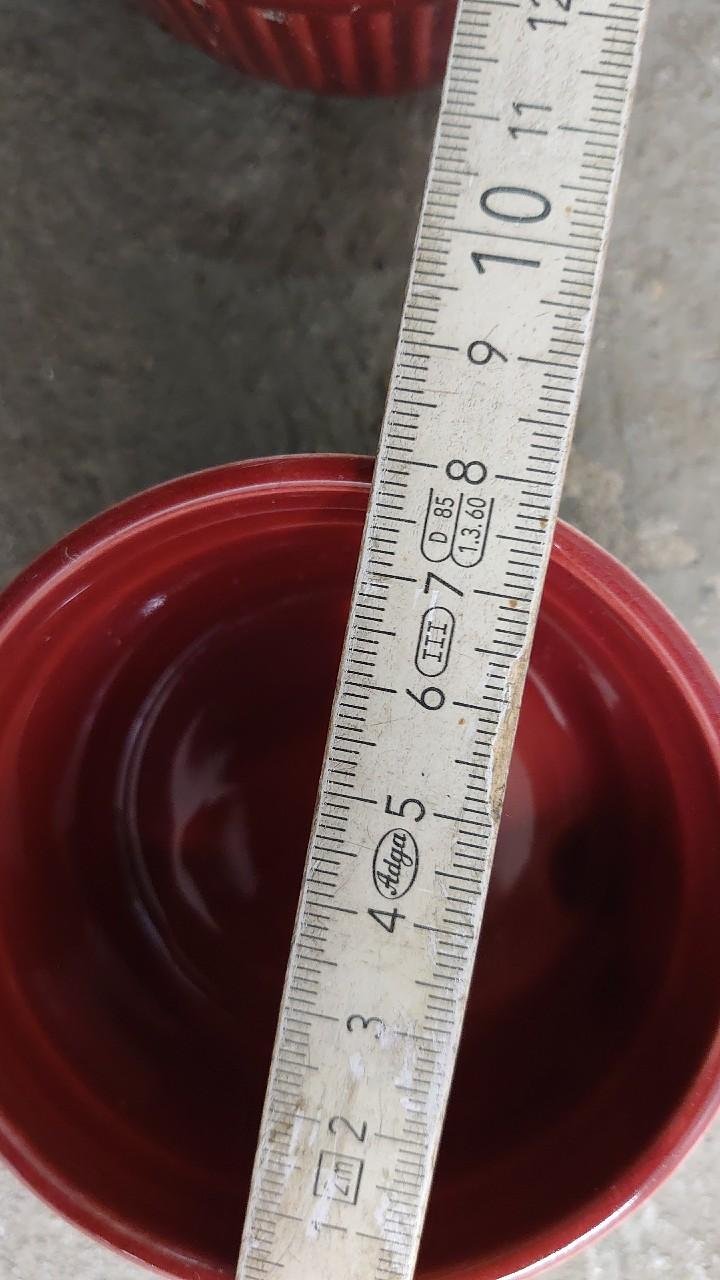 Fondue Teller Tonteller Vintage 6 Fondue Teller und 3 kleine Tonschüssel