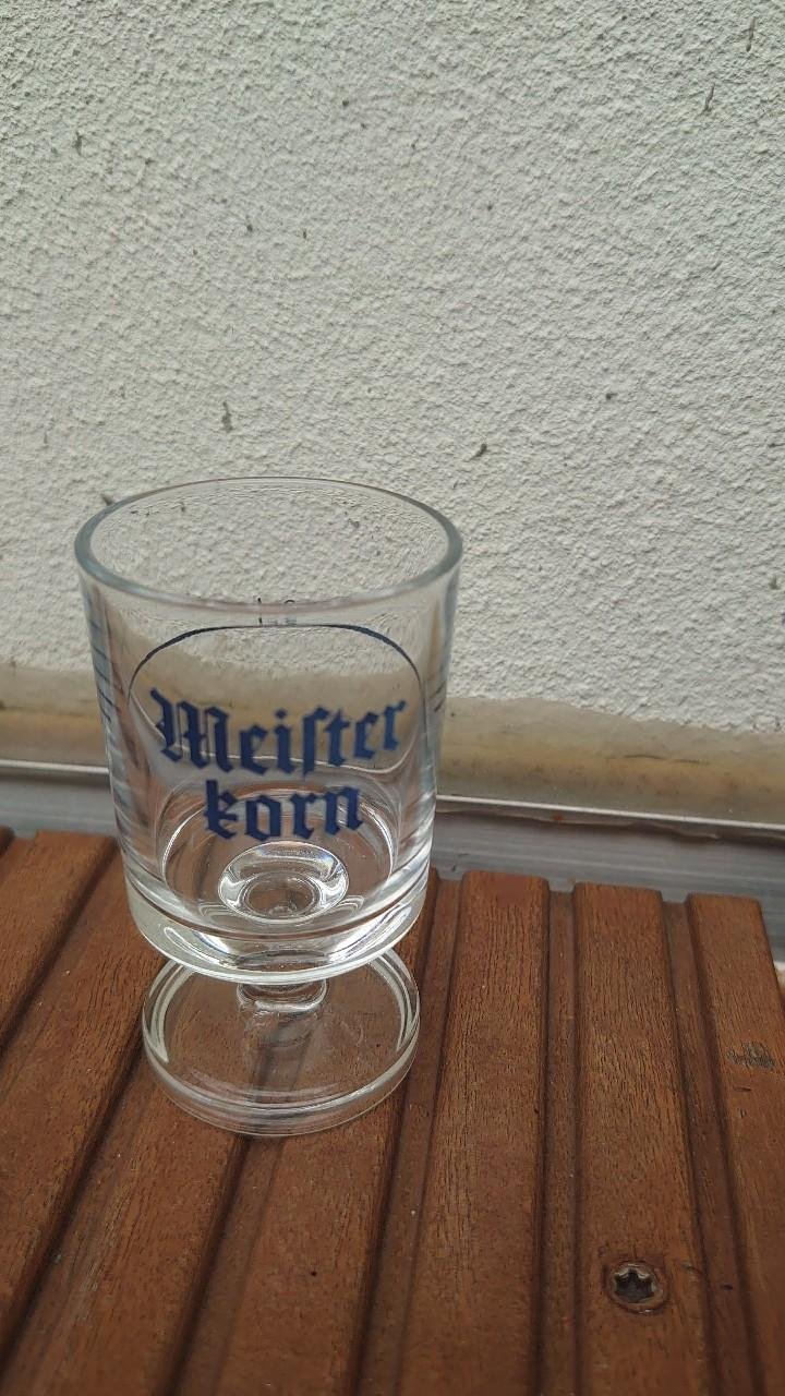 Glas Trinkglas Schnapsglas Meister Korn 1 Stück Vintage 90er Jahre
