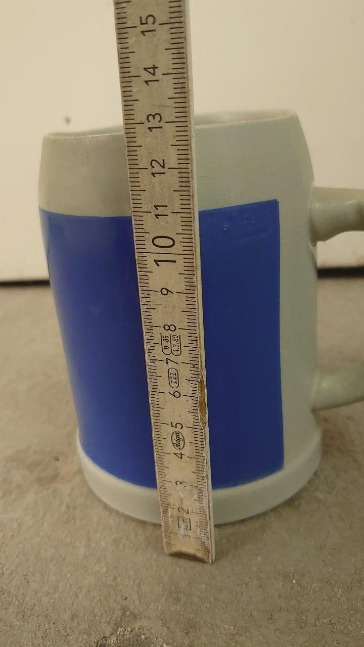 Bierkrug ON GUARD Blau Grau