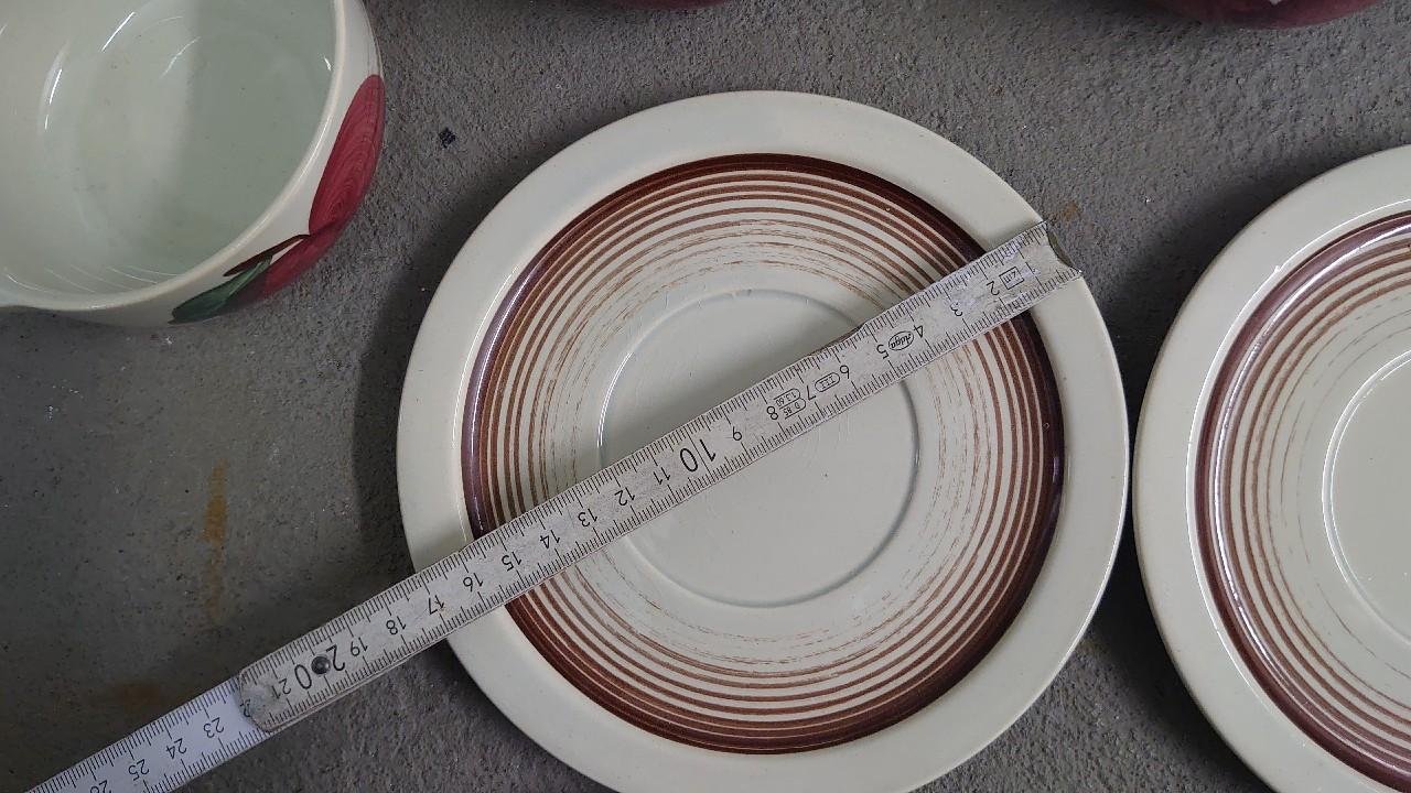 DDR Teller Schüsseln handbemalt Vintage 6 Teller und 6 Schüsseln