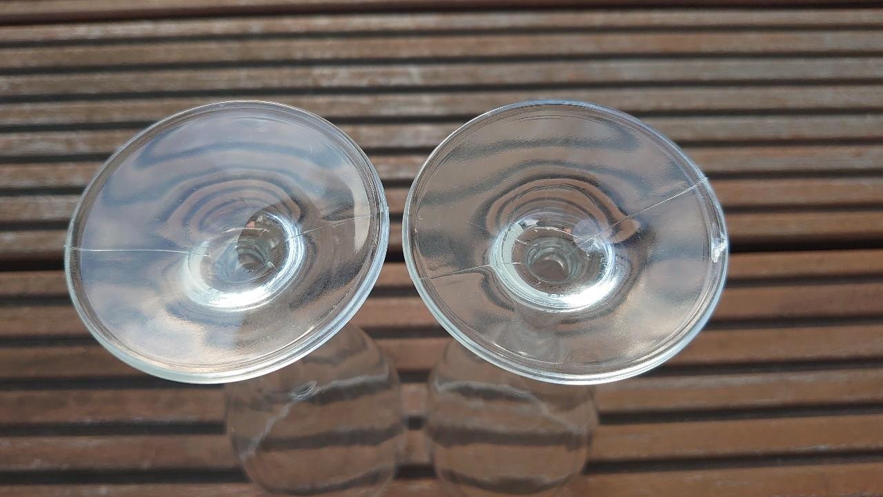 Glas Gläser Likörglas 2 Stück 70er / 80er Jahre original Vintage
