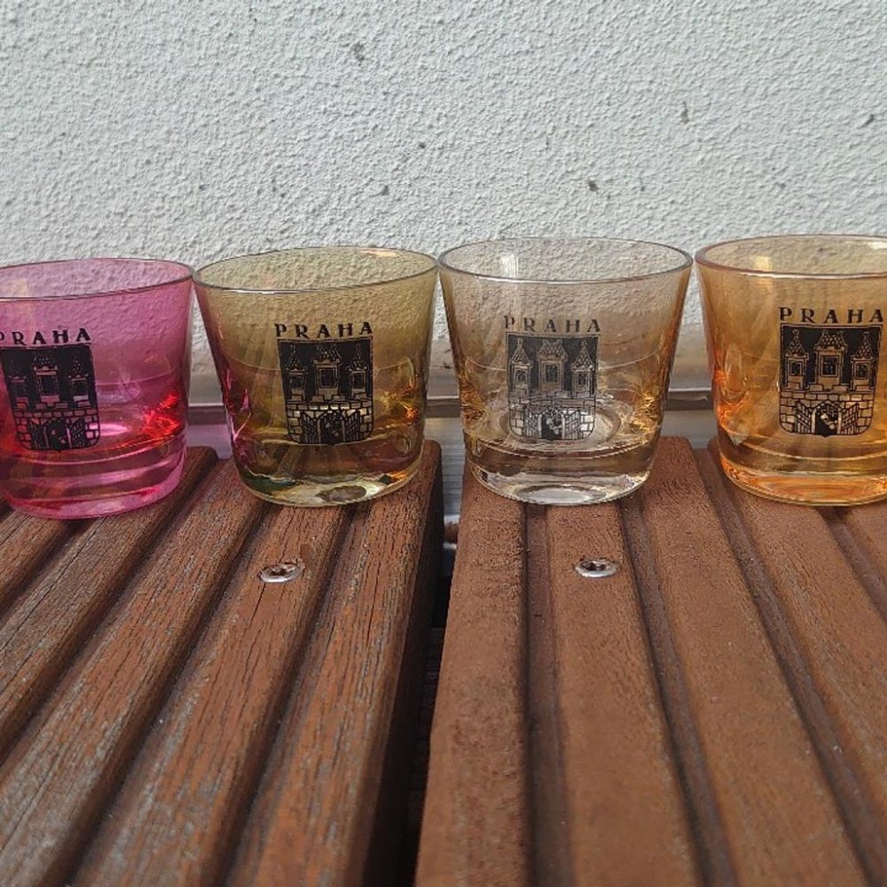 Glas Gläser Likörglas Praha Vintage 6 Stück