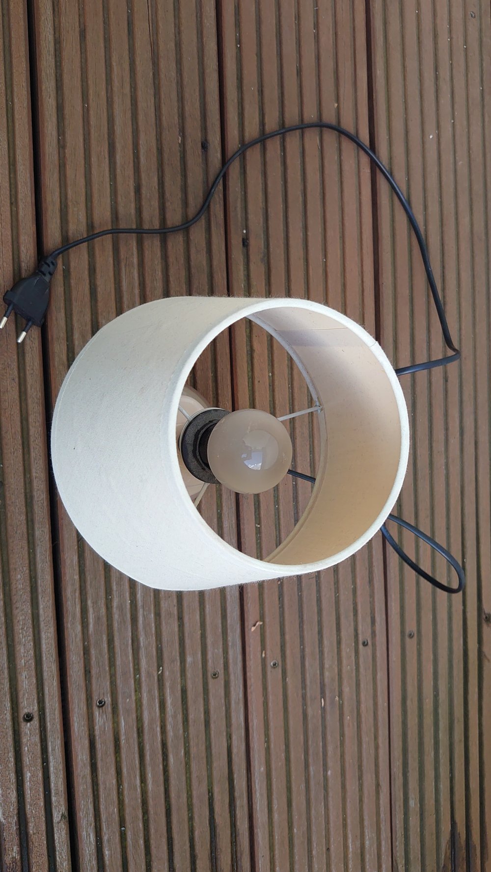 Lampe Tischleuchte braun beige Tischlampe Honsel Leuchten