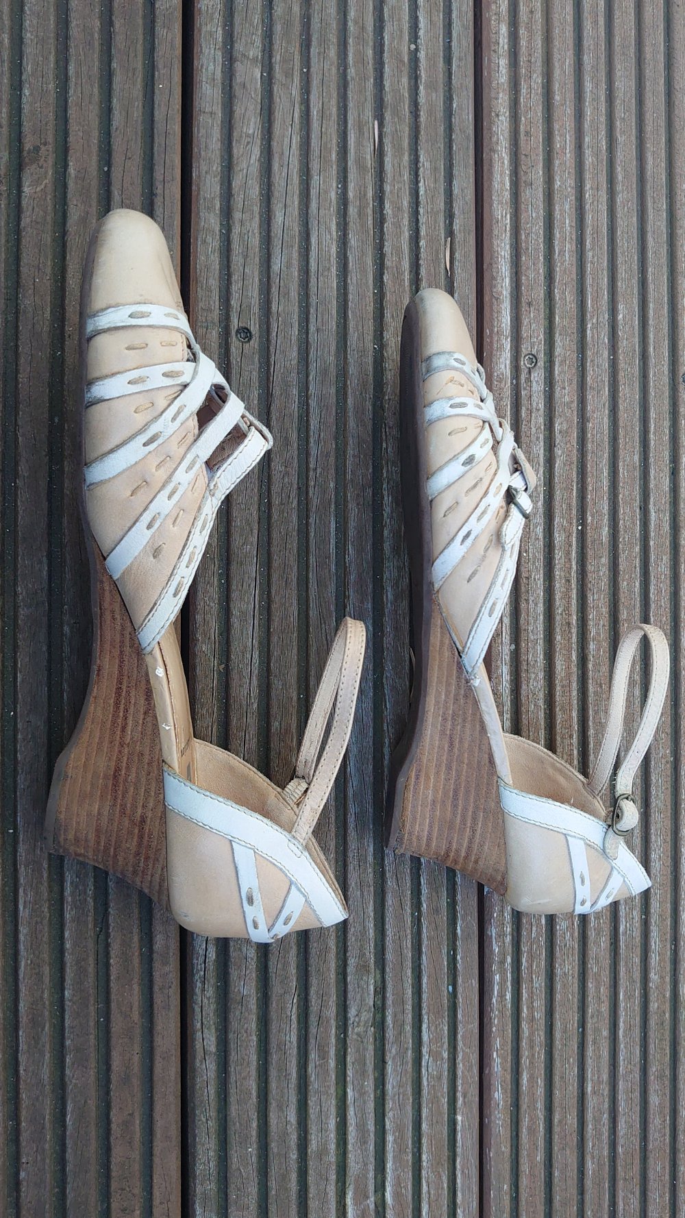 Schuhe Absatzschuhe Pumps Marc Größe 41 Soft walk braun Beige Creme Sommer Frühling 