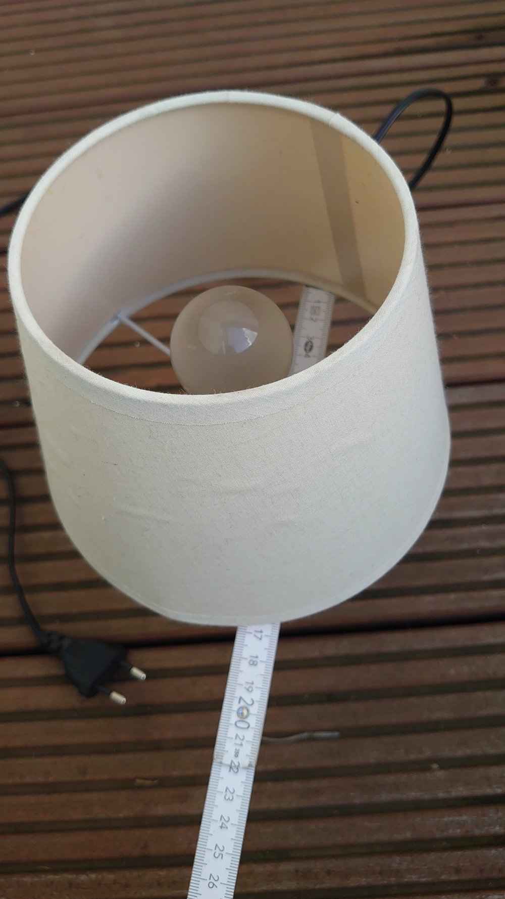 Lampe Tischleuchte braun beige Tischlampe Honsel Leuchten