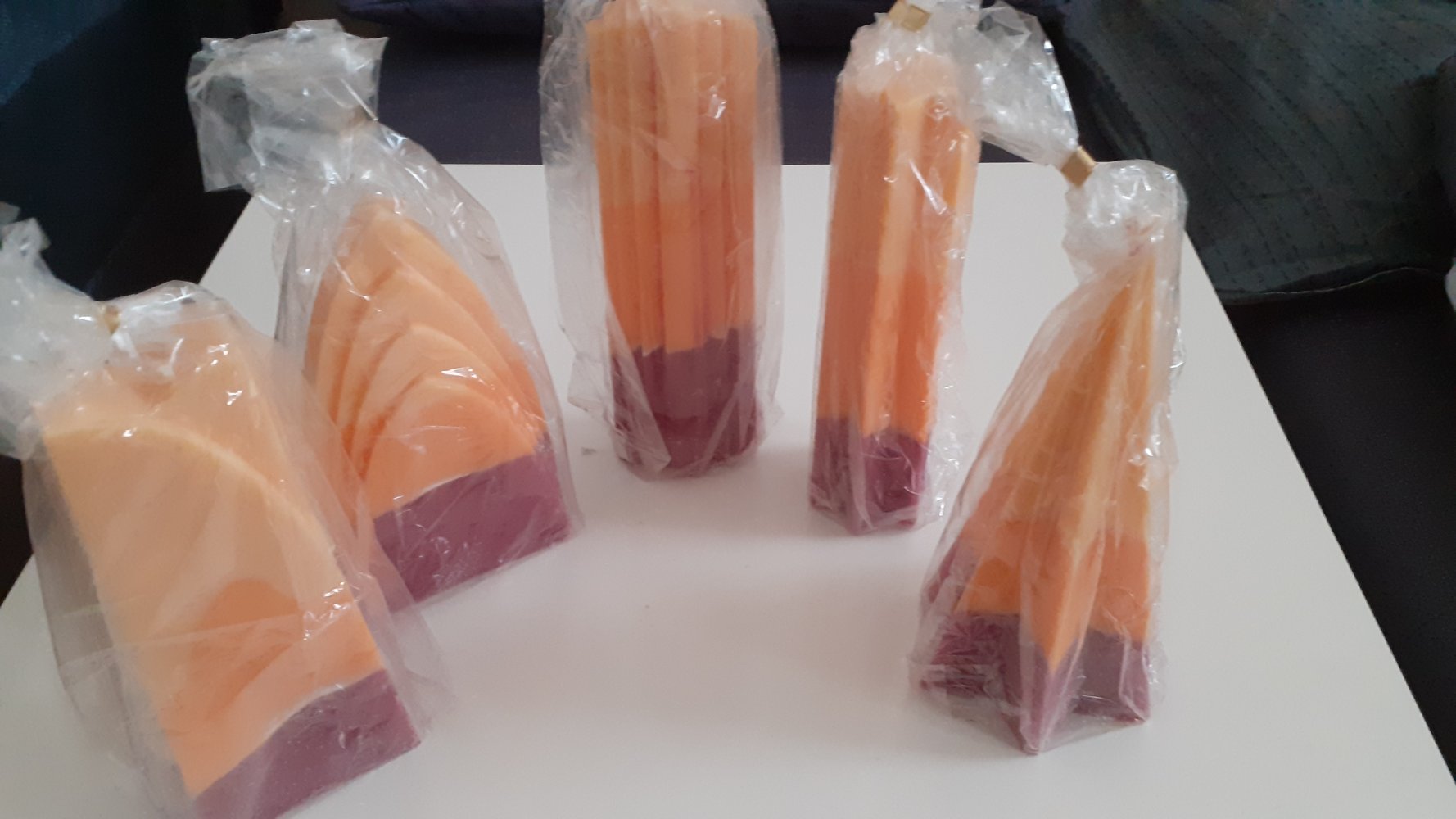 Kerzenset 5 teilig Handmade