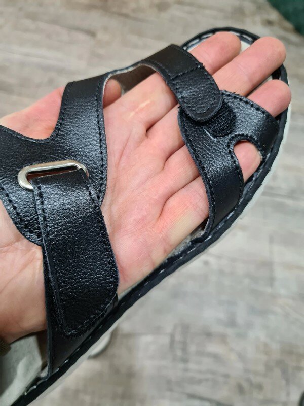 Schuhe Pantoletten Gr. 38 Walk X Comfort schwarz neu breite Verstellbar 