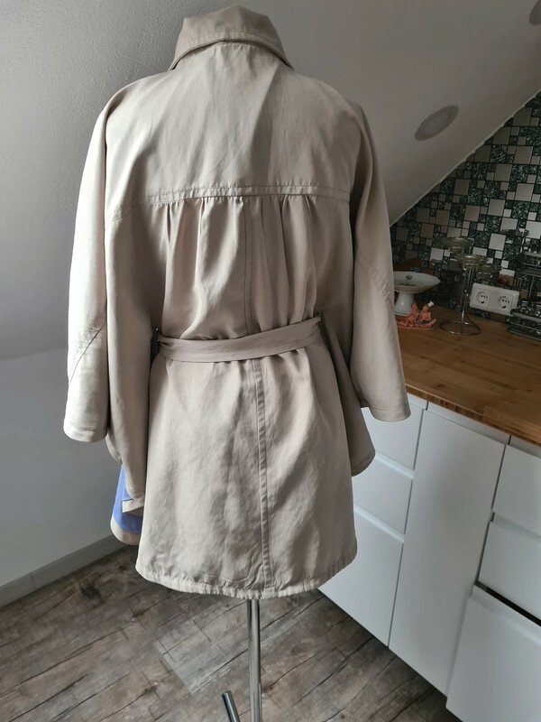 Übergangsjacke Poncho Vila Gr. M beige Cape Overcoat