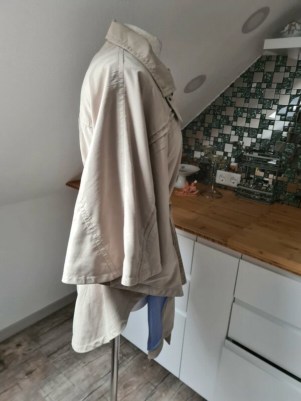 Übergangsjacke Poncho Vila Gr. M beige Cape Overcoat