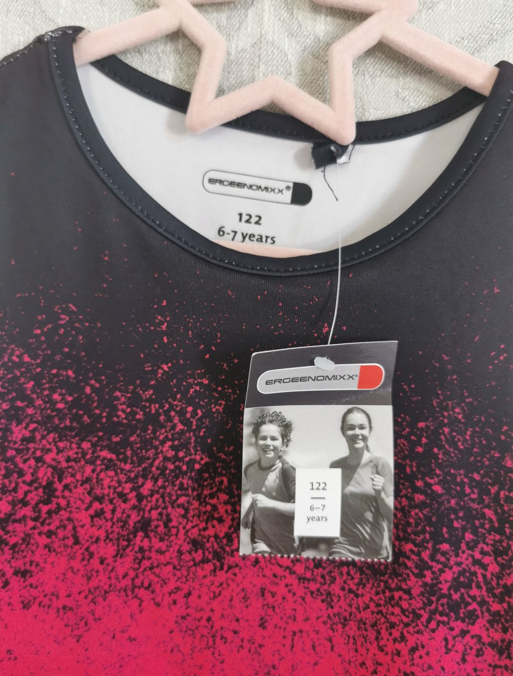 Sport Top | Bustier Gr. 122 in marineblau pink Atmungsaktiv Neu mit Etikett