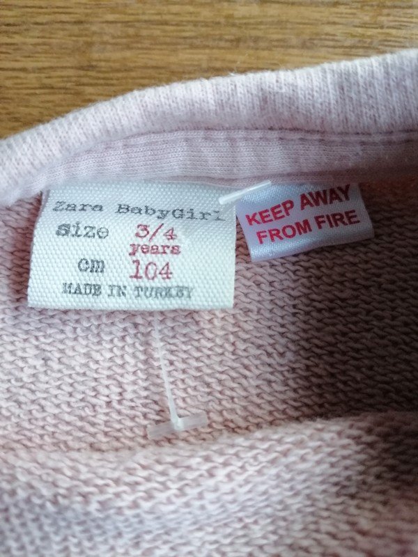 Rosa Sweatshirt von Zara - Gr. 104