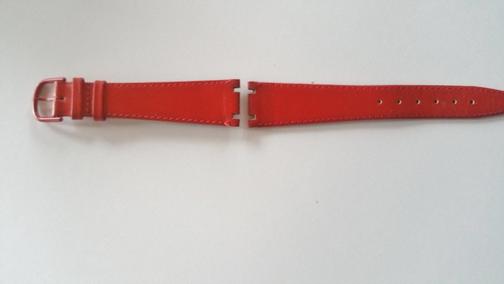 Original Tissot 20 mm rotes Luxus Uhrenarmband Leder